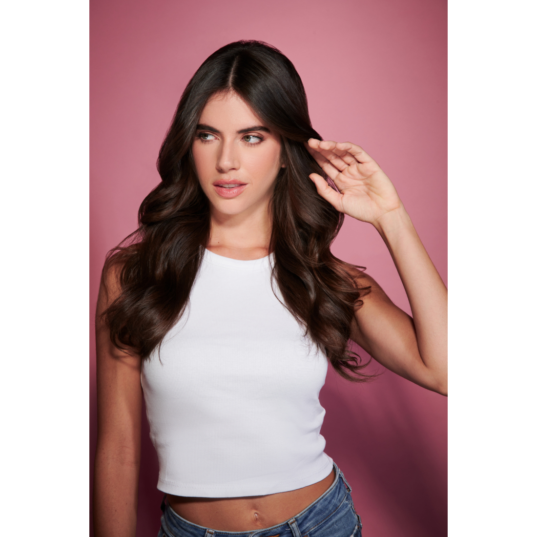 Extensions de cheveux 'Curly' - Dark Brunette