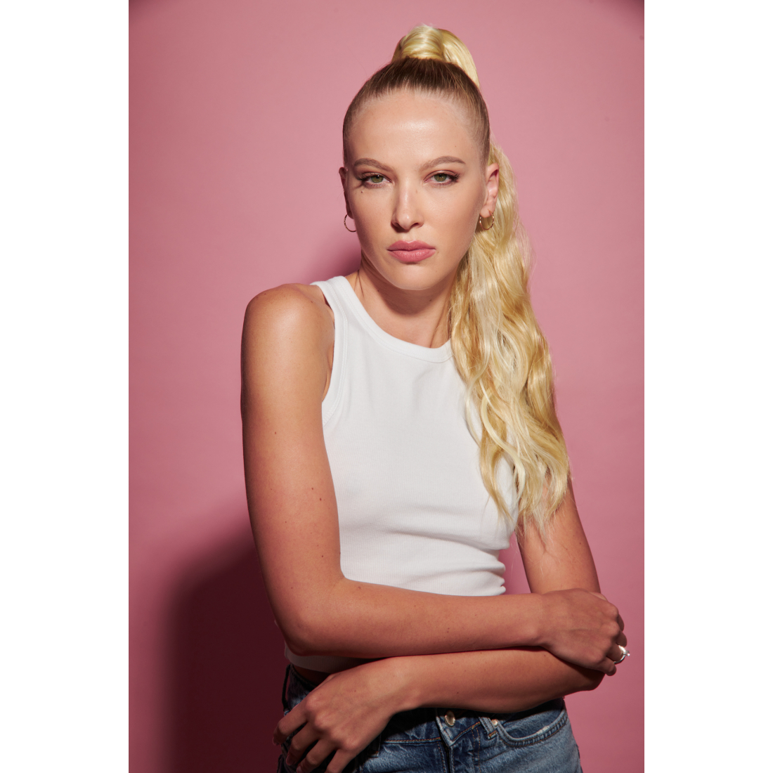 'Curly' Ponytail - Light Blond