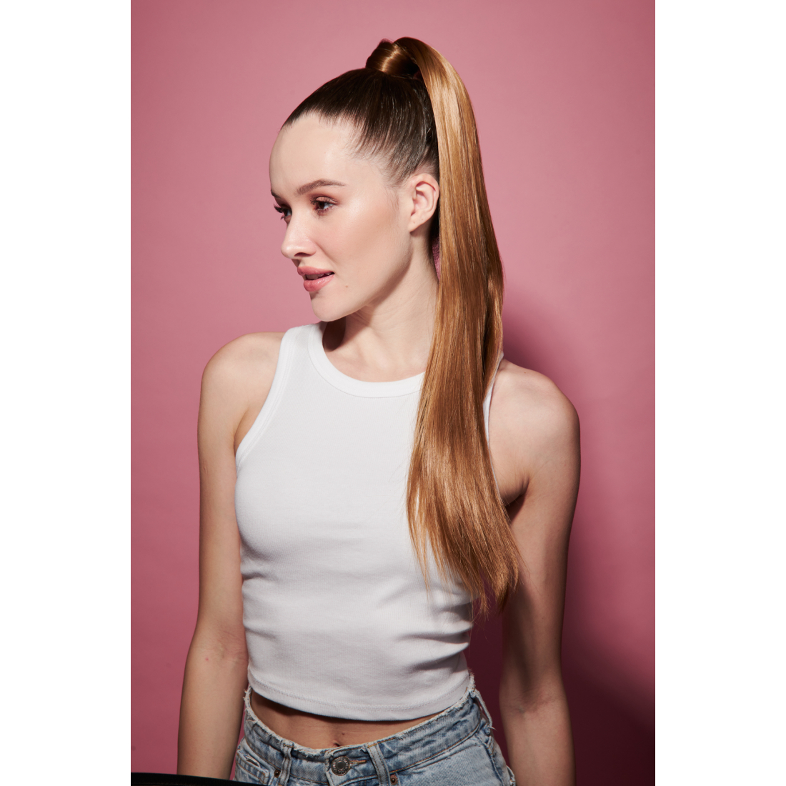 Queue de cheval 'Stiff' - Light Brunette