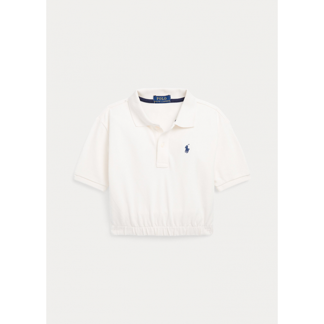 'Stretch Mesh Boxy Polo Shirt' pour Petites filles