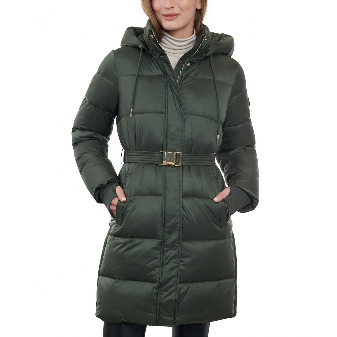 Manteau matelassé 'Hooded Belted' pour Femmes