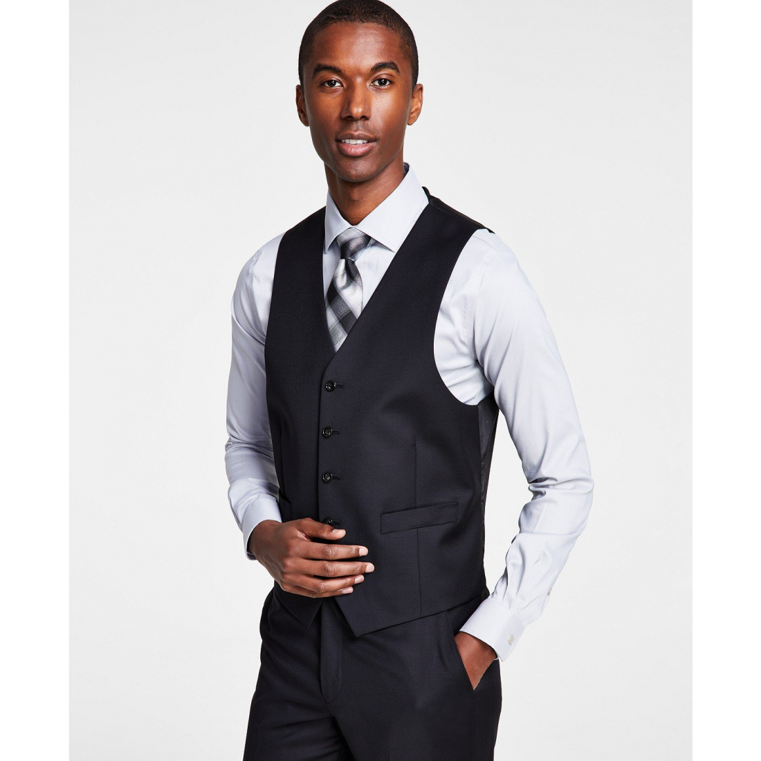 Gilet 'Classic-Fit Stretch Solid Suit' pour Hommes