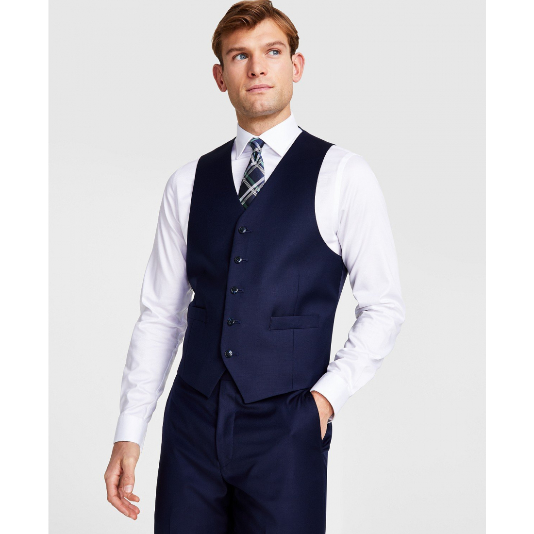 Gilet 'Classic-Fit Stretch Solid Suit' pour Hommes