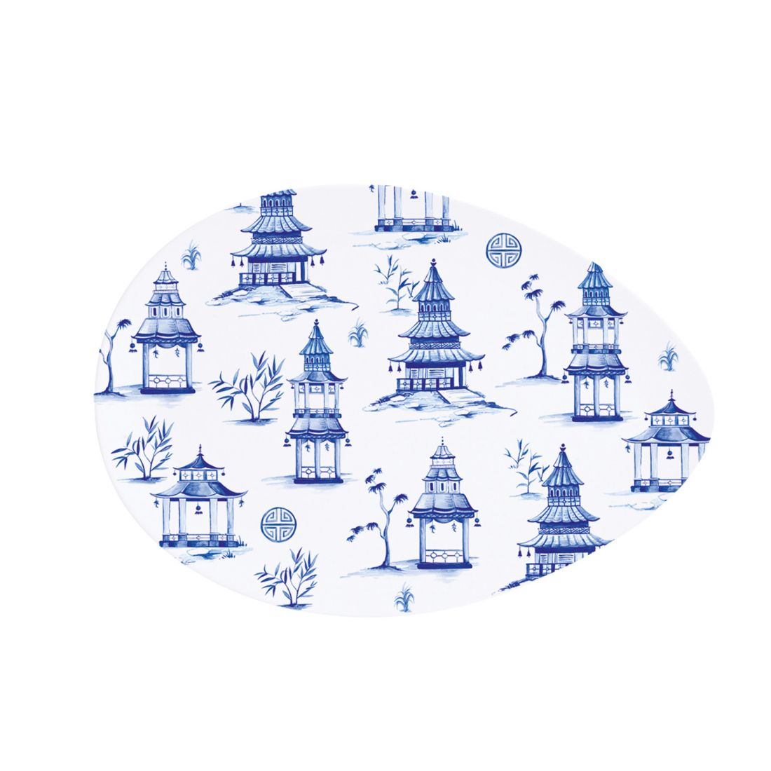 Servierplatte Aus Porzellan, 24 x 16,5 cm, In Farbiger Box, Pagoda