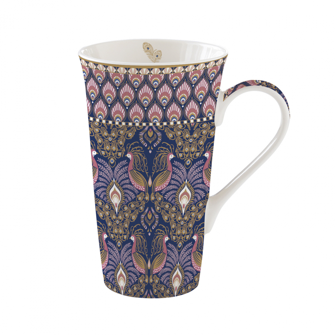 High Quality Fine China Mug 600 ml In Color Box Atmosphere Peacock