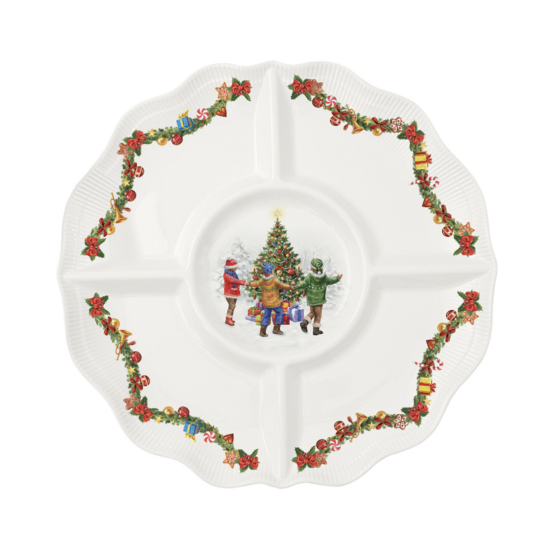 Schweinefleisch-Vorspeisenplatte Ø 30 cm In Farbbox Weihnachts-Reihtanz