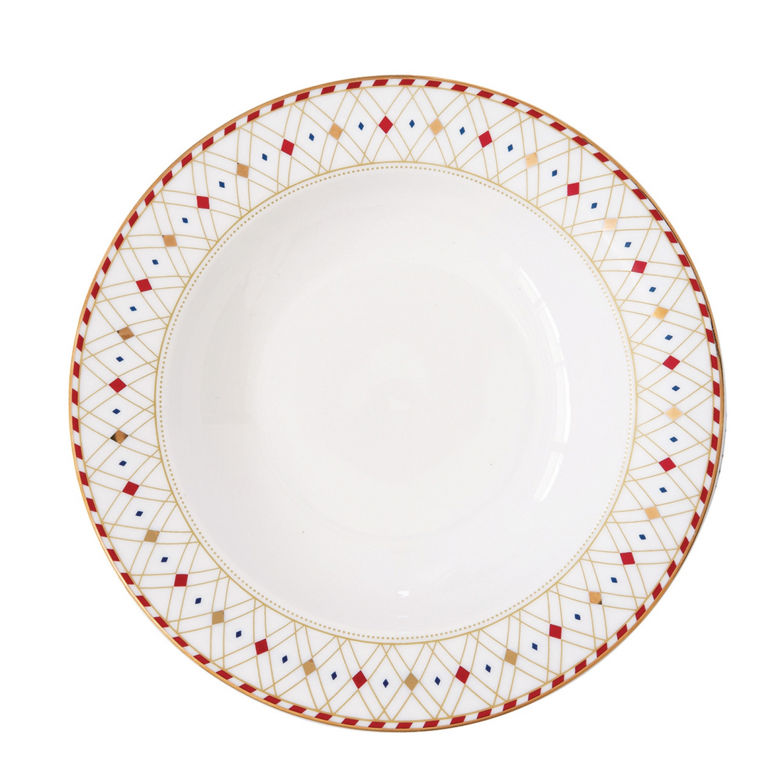 Service De 6 Assiettes Creuses Ø 21,5 cm. Pays Des Merveilles De Noël