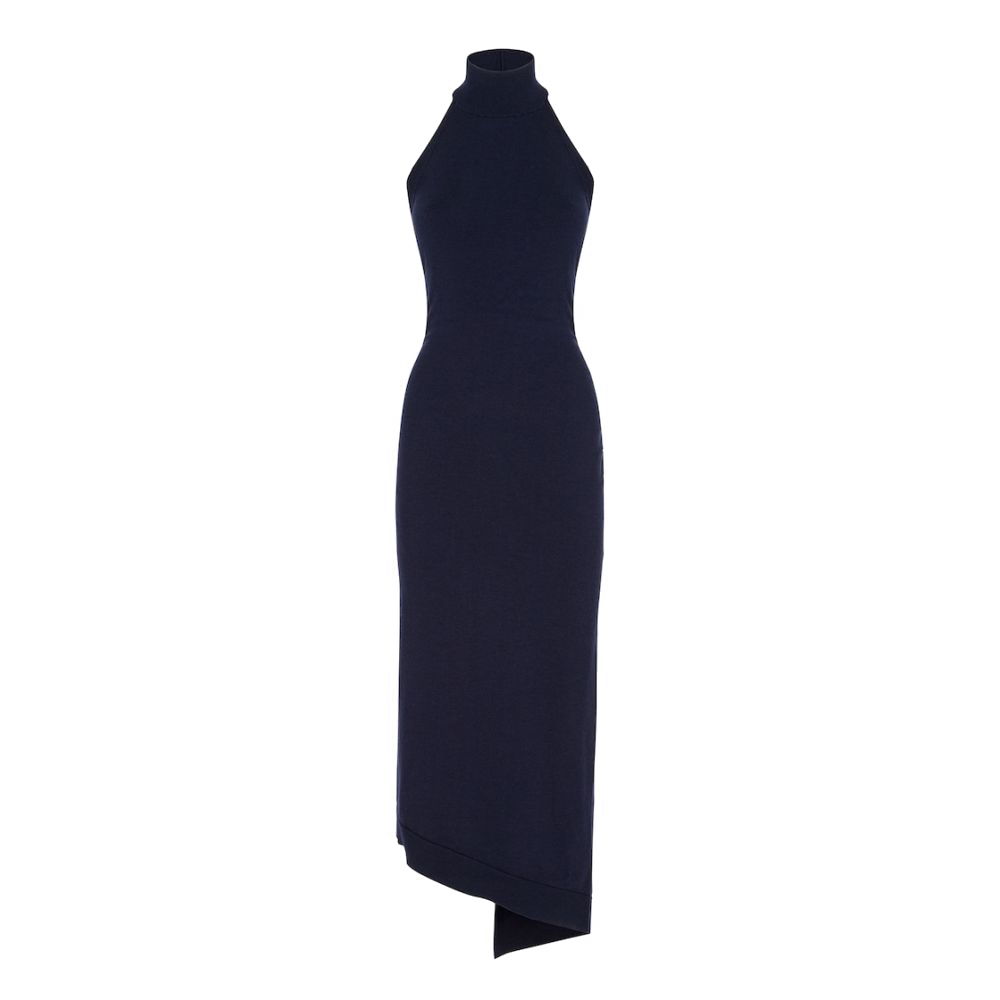 Women's 'Funnel-Neck Sleeveless' Long Dress
