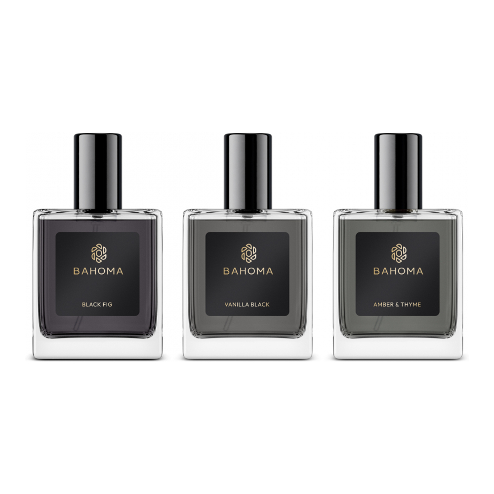Spray d'ambiance 'Obsidian' - Black Fig, Vanilla Black, Amber & Thyme 50 ml, 3 Pièces