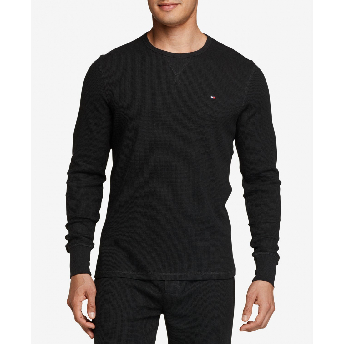 Top 'Waffle-Knit Long-Sleeve Crewneck' pour Hommes