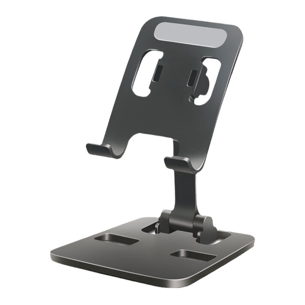 Adjustable universal mobile phone holder made of high-quality aluminum - Black