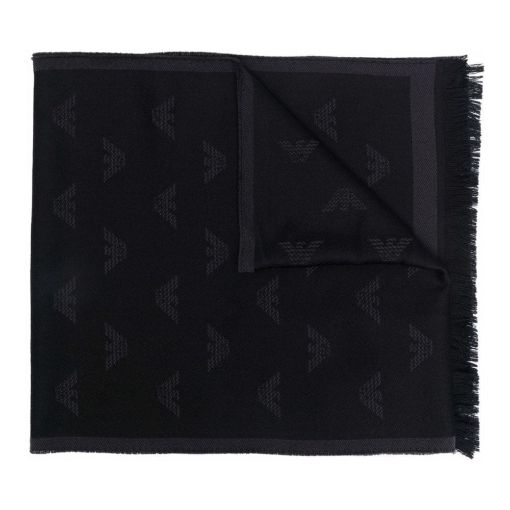 'Logo Embroidered' Wollschal für Herren