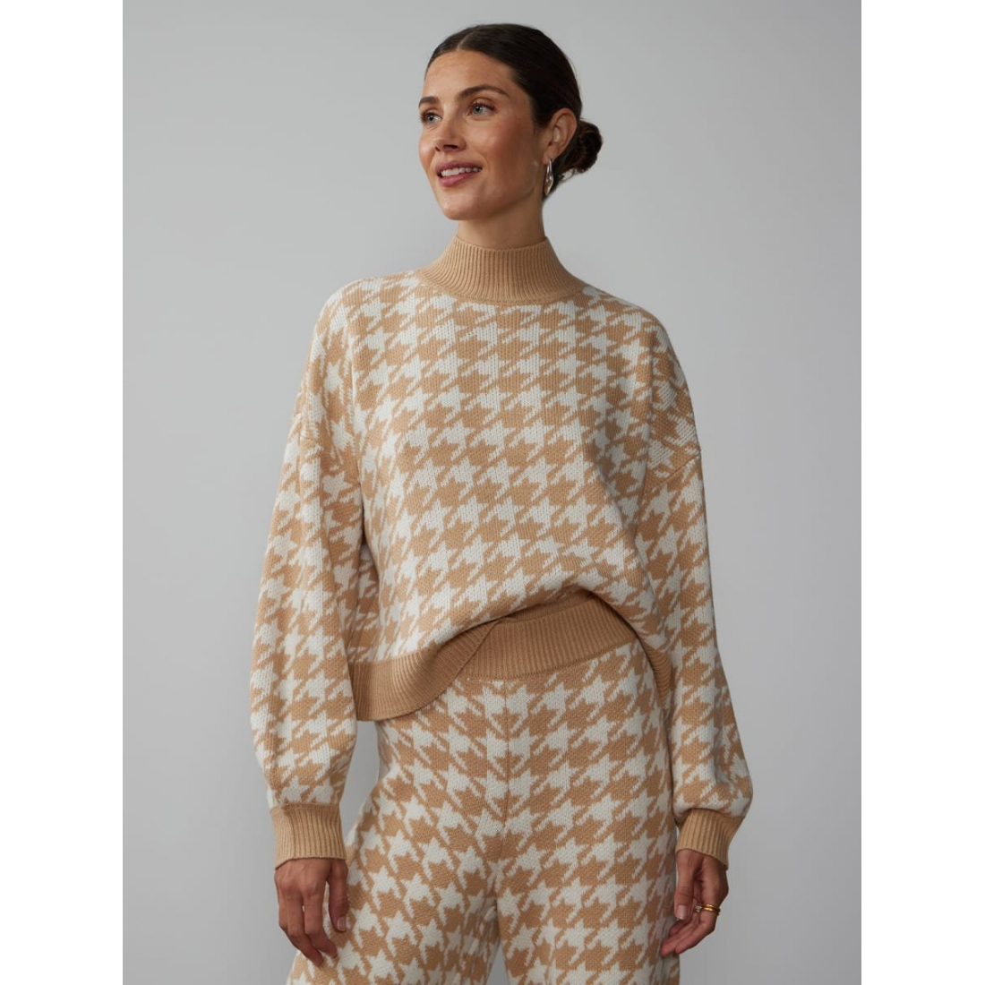 'Houndstooth' Pullover für Damen