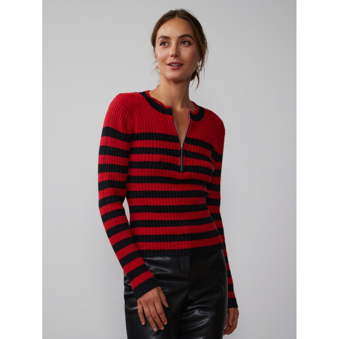 'Quarter Zip Stripe' Pullover für Damen