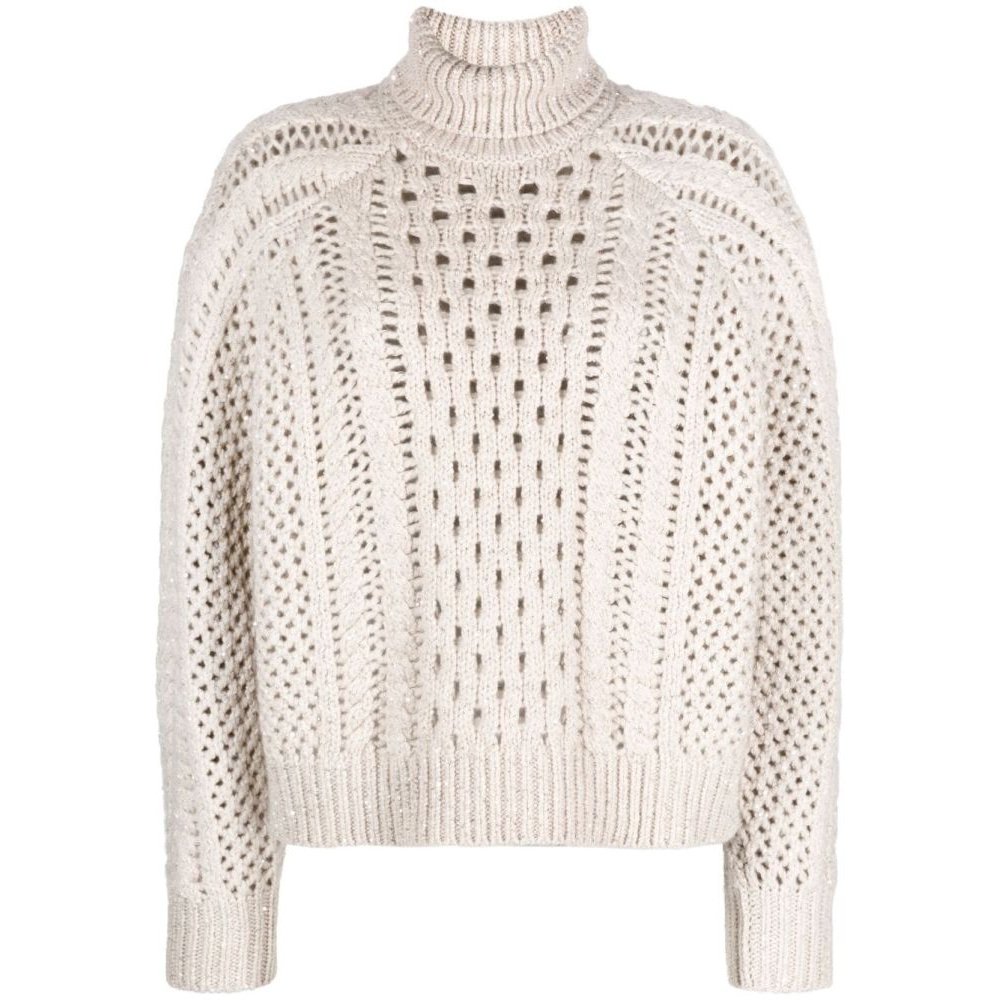 Women's 'Crochet' Turtleneck Sweater