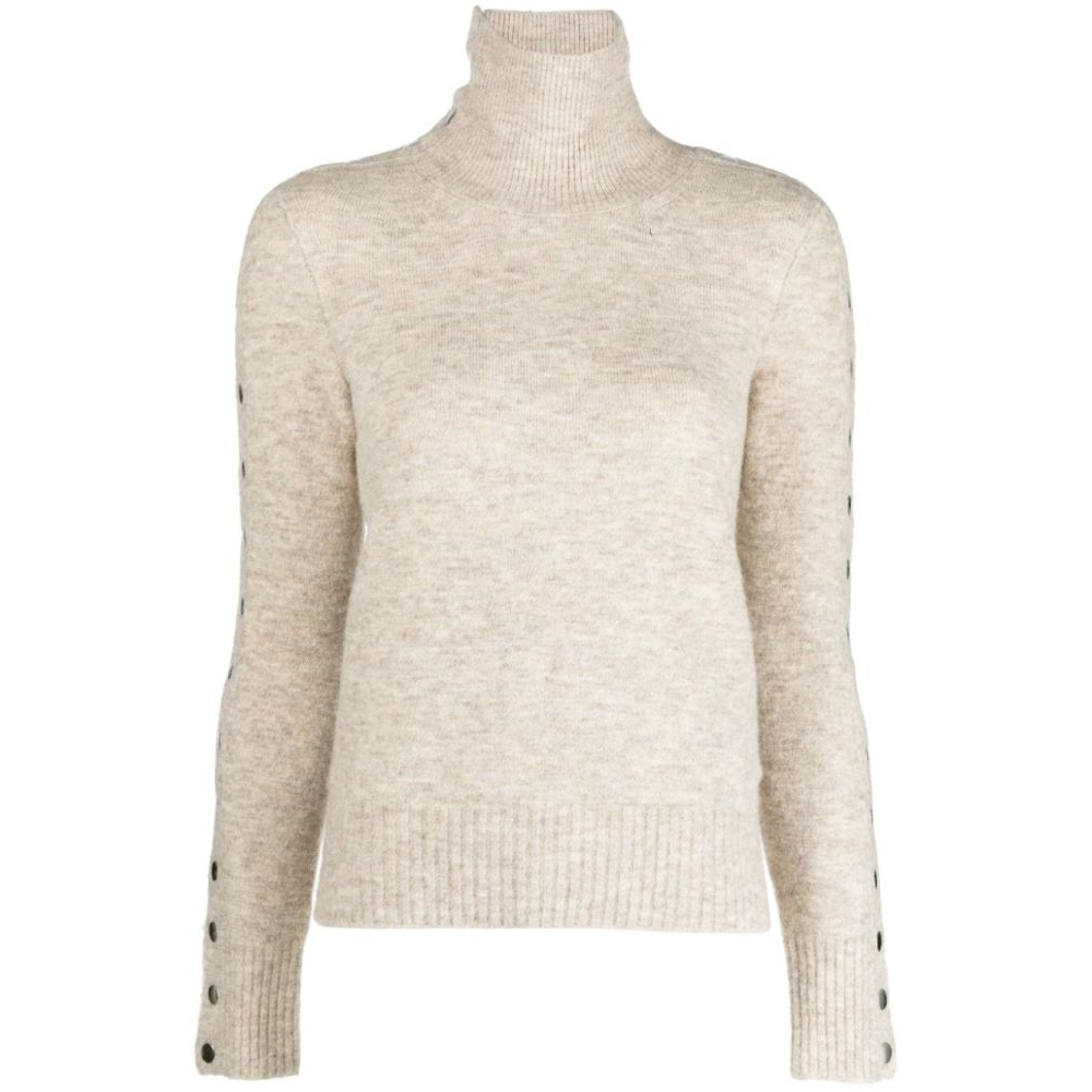 Women's 'Press-Stud Fastening' Turtleneck Sweater