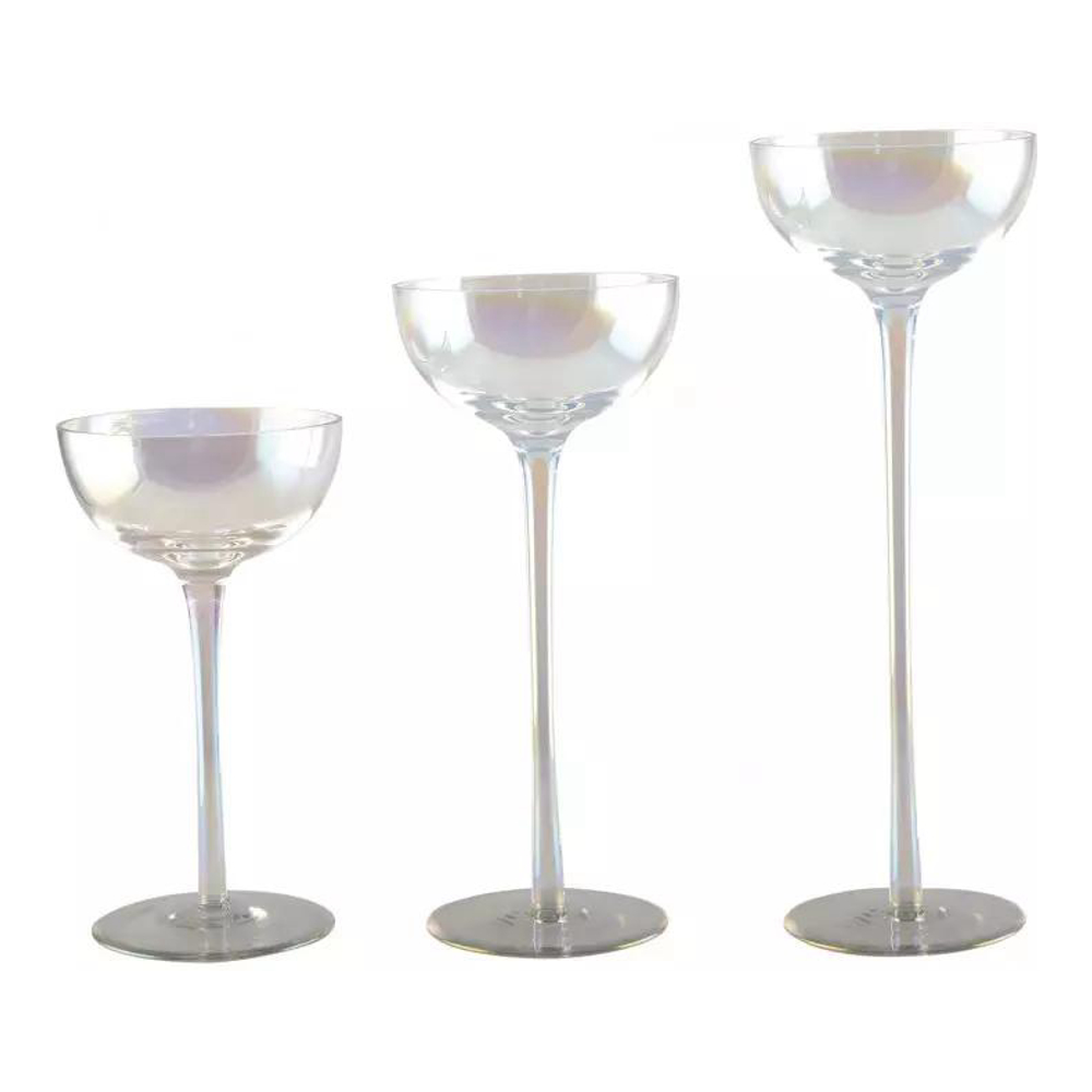 Mother-Of-Pearl Candle Holders - Set Of 3