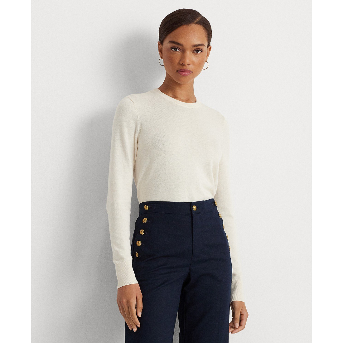 Women's 'Cotton-Blend Sweater, Regular & Petite'