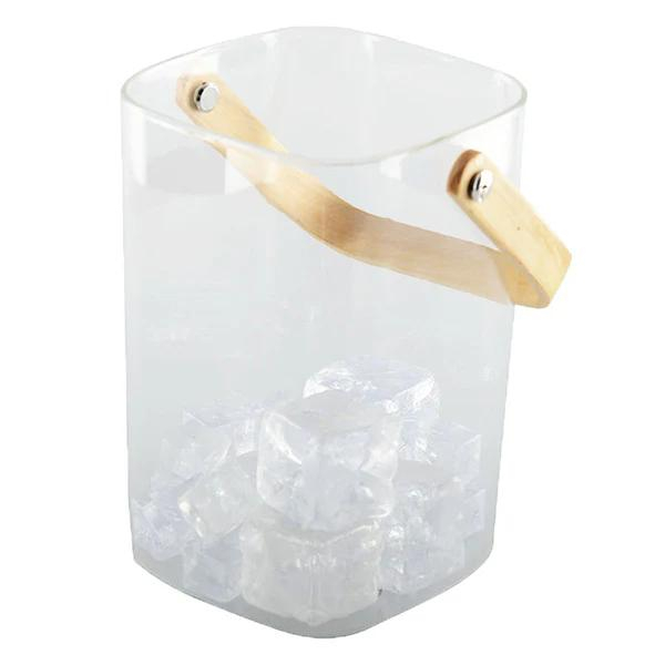 Ice Bucket With Wooden Handle 11.5X11X15.5Cm