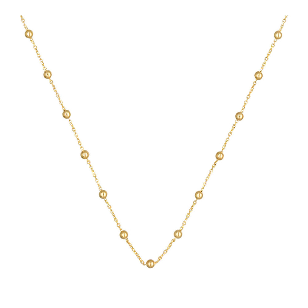 Chaîne boules en Or Jaune 375/1000 43cm