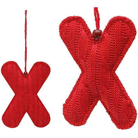 Christmas bauble Pendant Textile Letter X