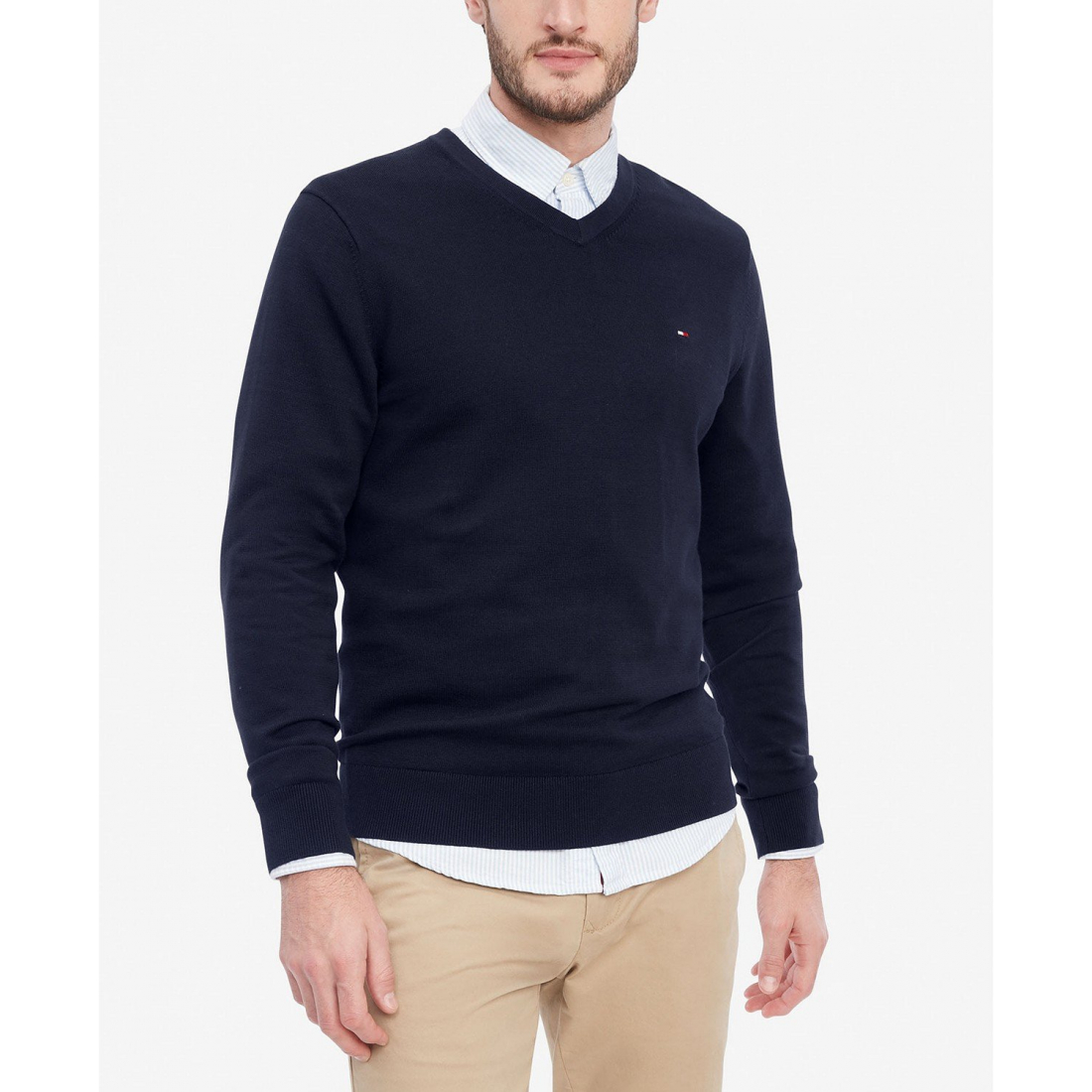 Pull 'Essential Solid V-Neck' pour Hommes