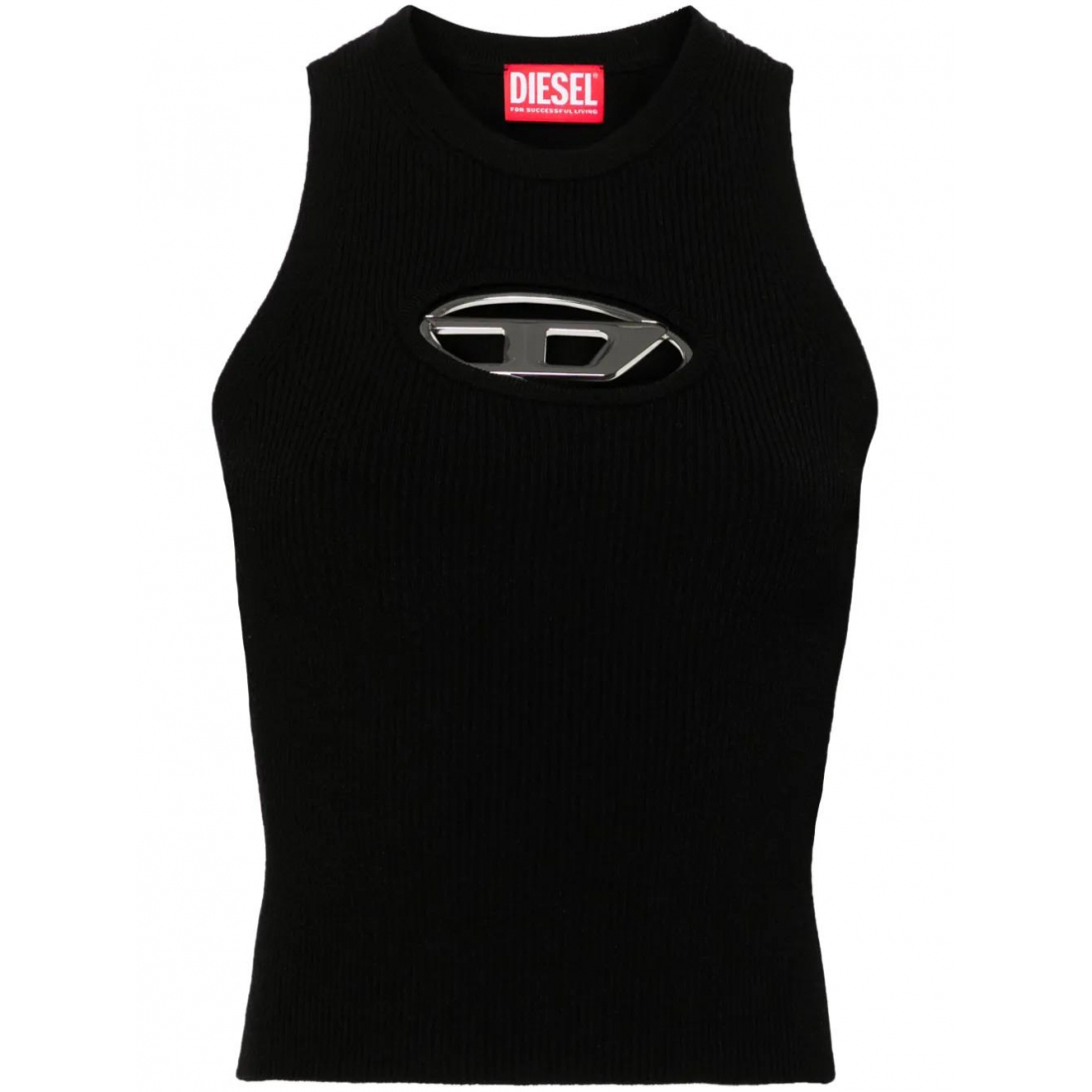 Haut sans manches 'Cut Out Logo Plaque' pour Femmes