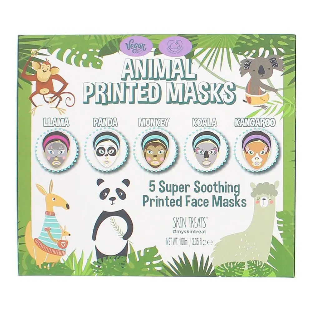'Animal Printed' Masks Set - 5 Pieces