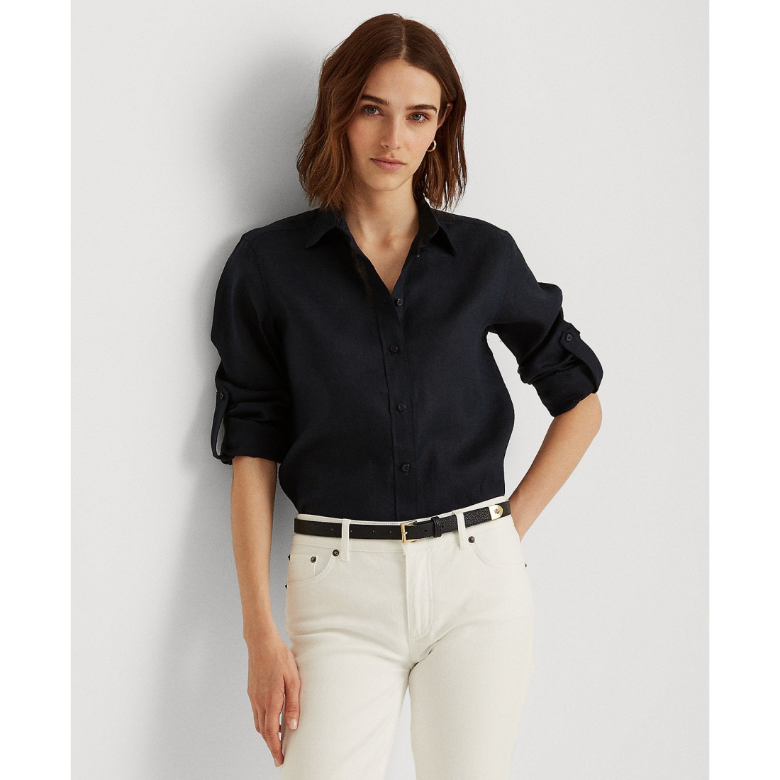 'Linen Shirt, Regular & Petite' pour Femmes