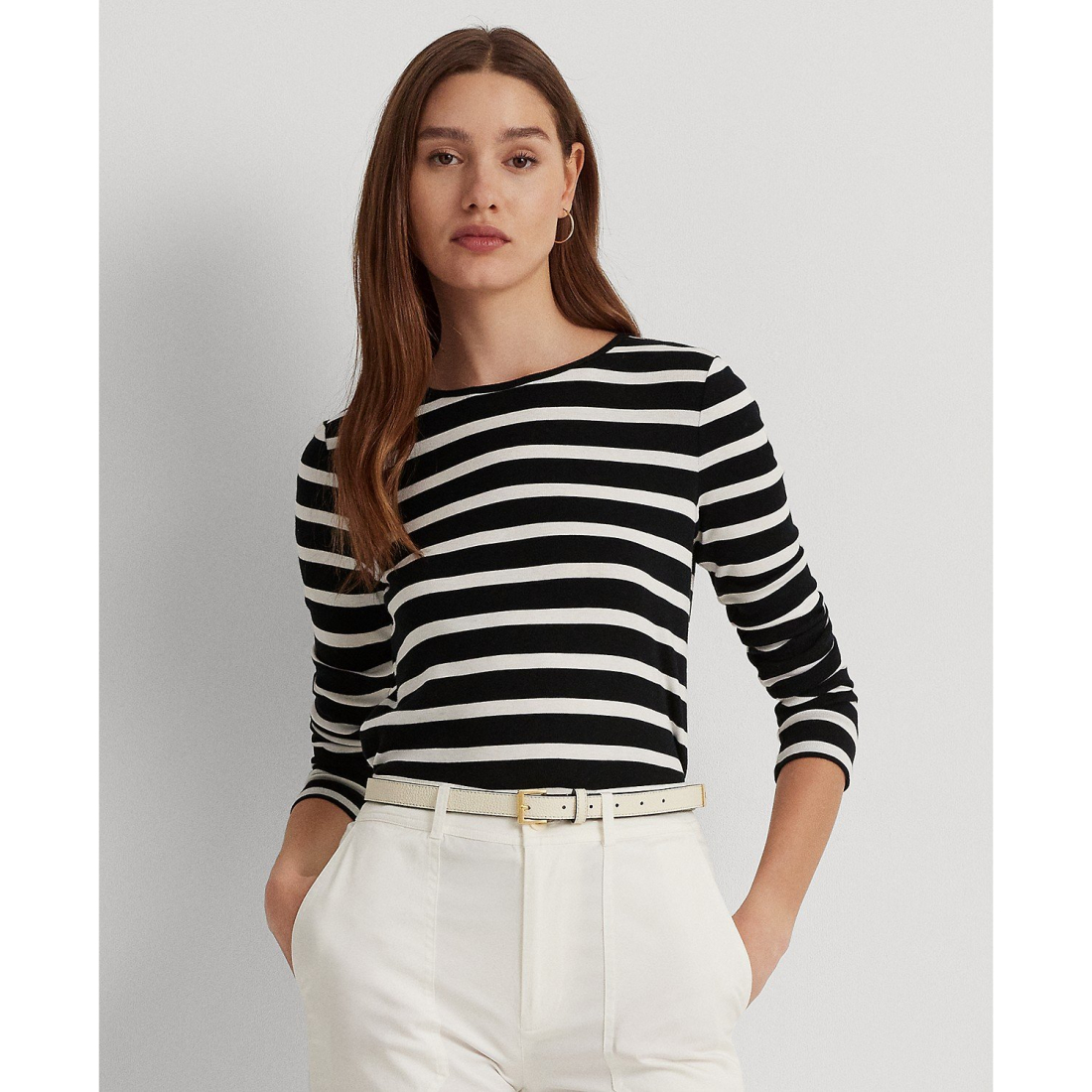 'Long-Sleeve Stretch T-Shirt' pour Femmes