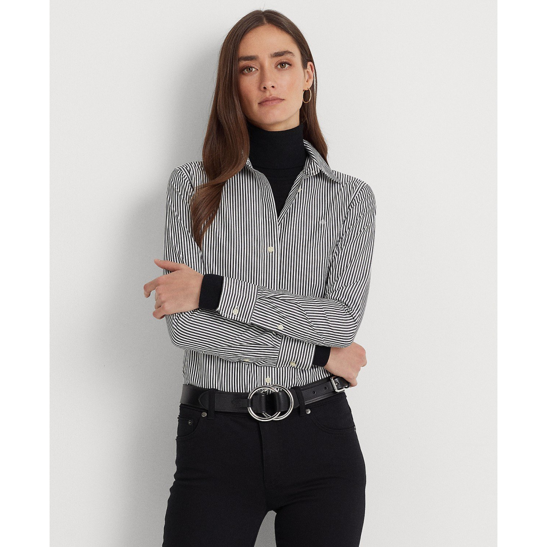 'Non-Iron Straight-Fit Shirt, Regular & Petite' pour Femmes