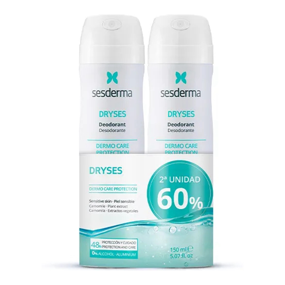 'Dryses Dermo Care Protection Duo' Spray Deodorant - 150 ml, 2 Pieces
