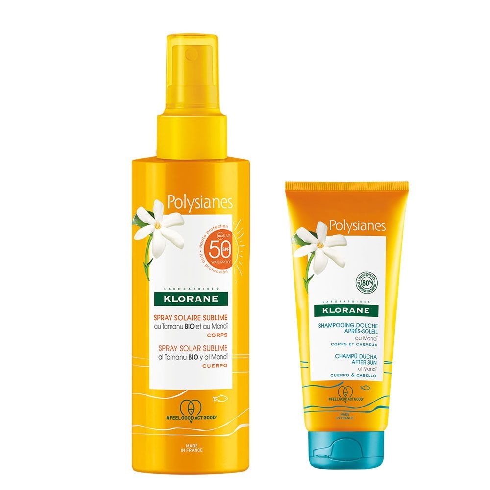 'Polysianes Au Monoï et Tamanu BIO' Suncare Set - 2 Pieces