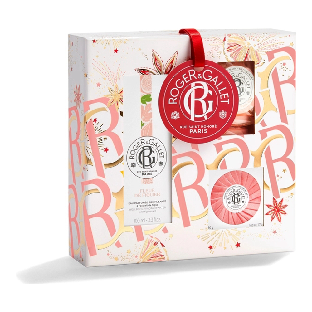 Ensemble de soins du corps 'Fleur De Figuier Soothing Scented Water Xmas' - 5 Pièces