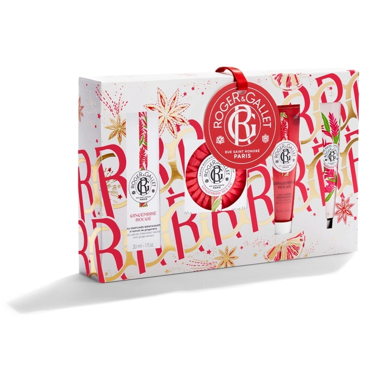 'Ginger Rouge Soothing Scented Water Xmas' Body Care Set - 4 Pieces