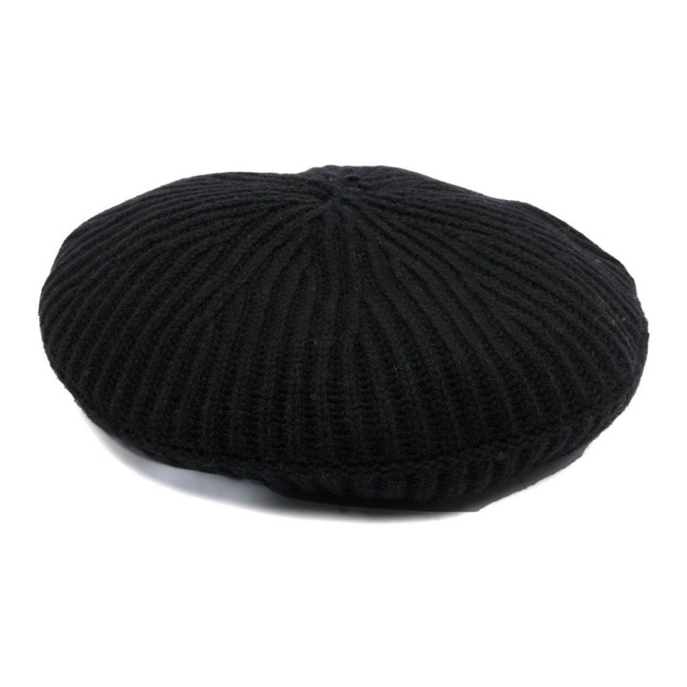 Béret 'Ribbed Logo Patch' pour Femmes