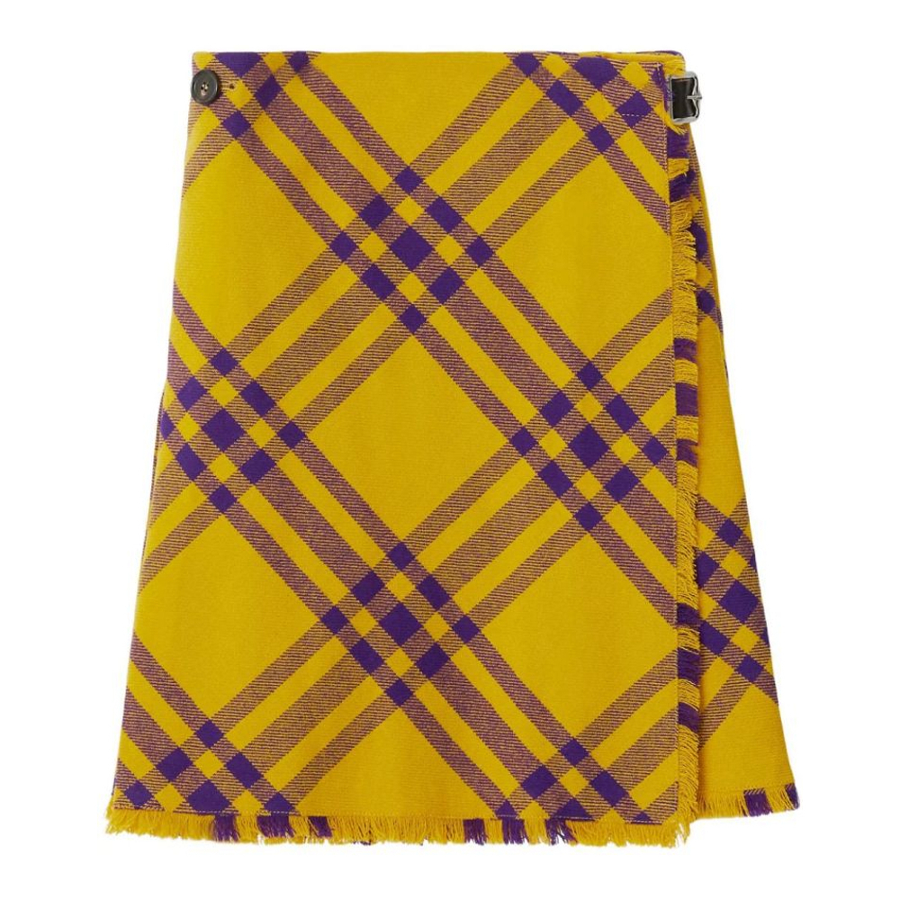 Women's 'Check Pattern Frayed' Kilt