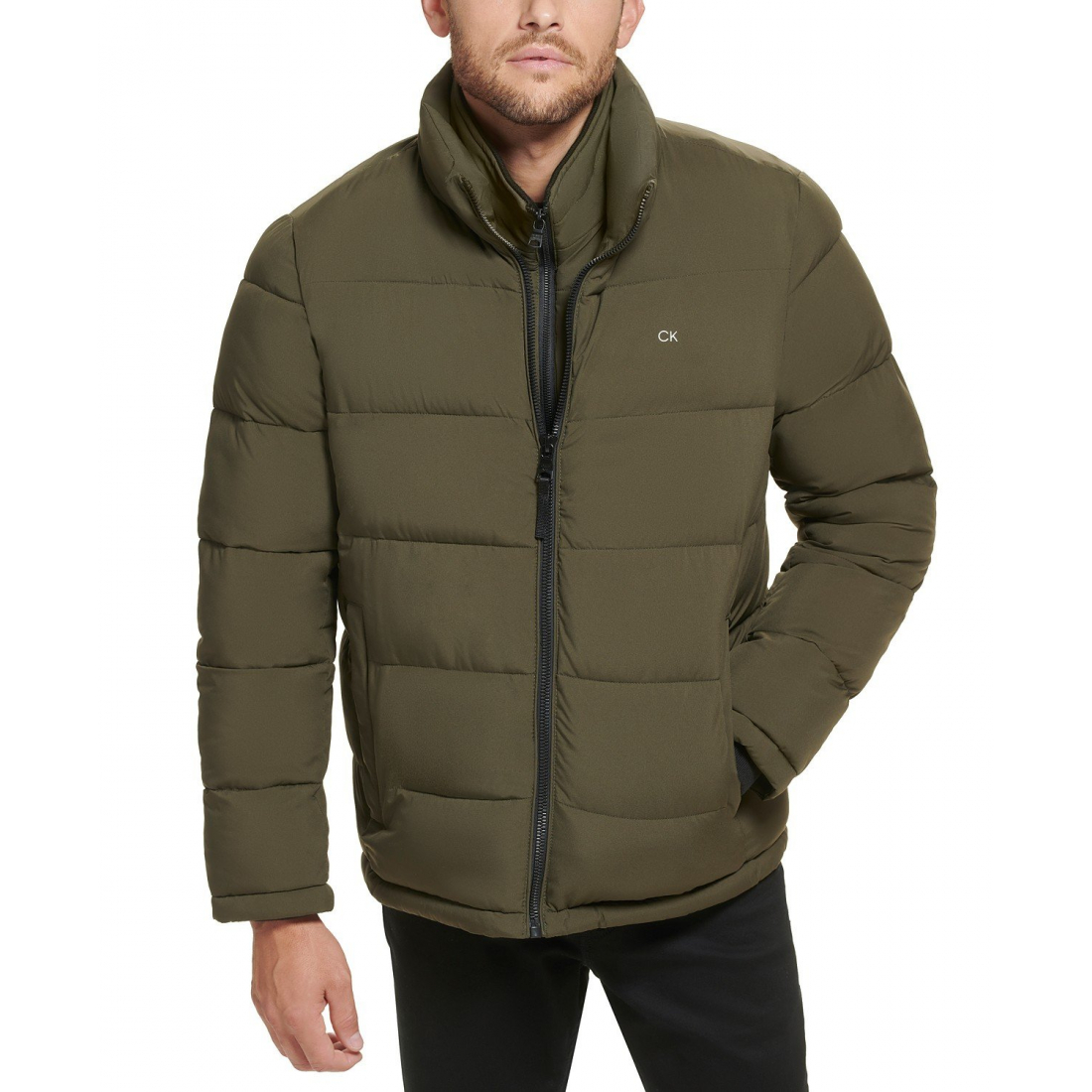 Veste matelassée 'Puffer With Set In Bib Detail' pour Hommes