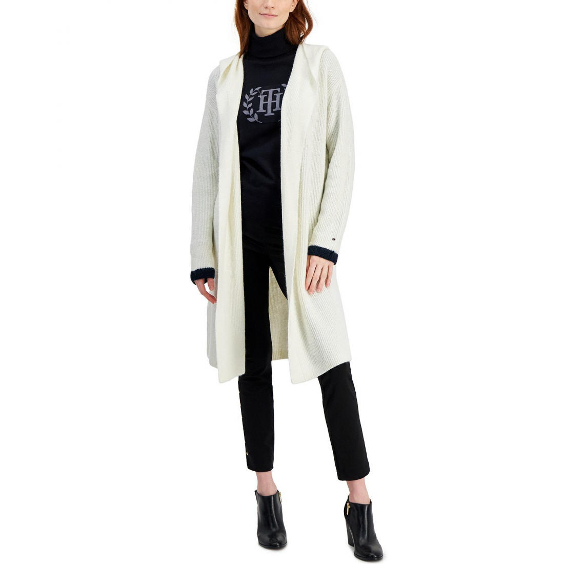 'Hooded Kimono Open Cardigan' pour Femmes