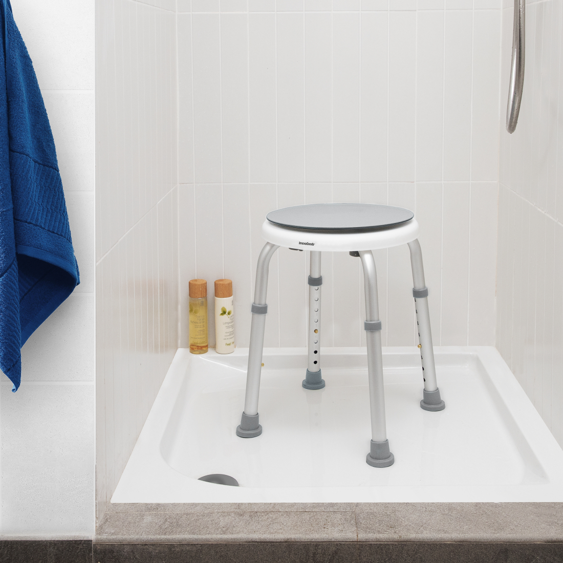 Rotating And Adjustable Bathroom Stool Roshawer