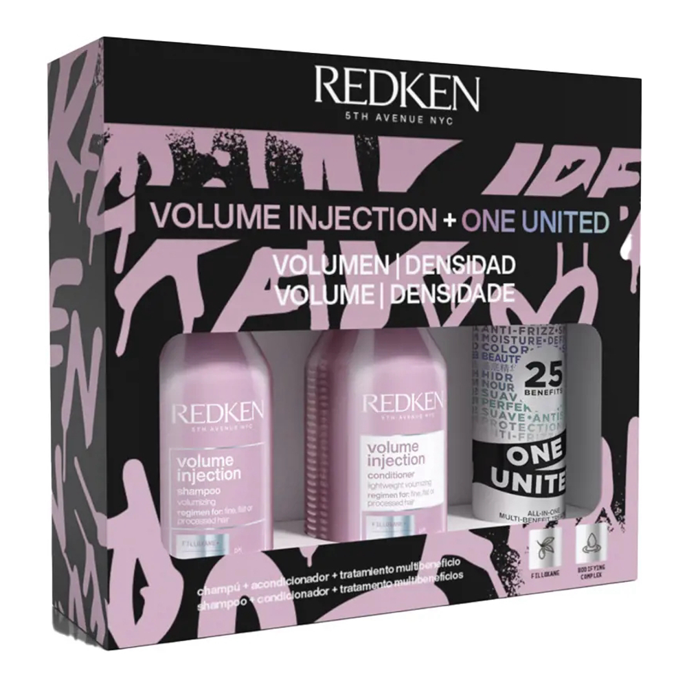 'Volume Injection + One United' Hair Care Set - 3 Pieces