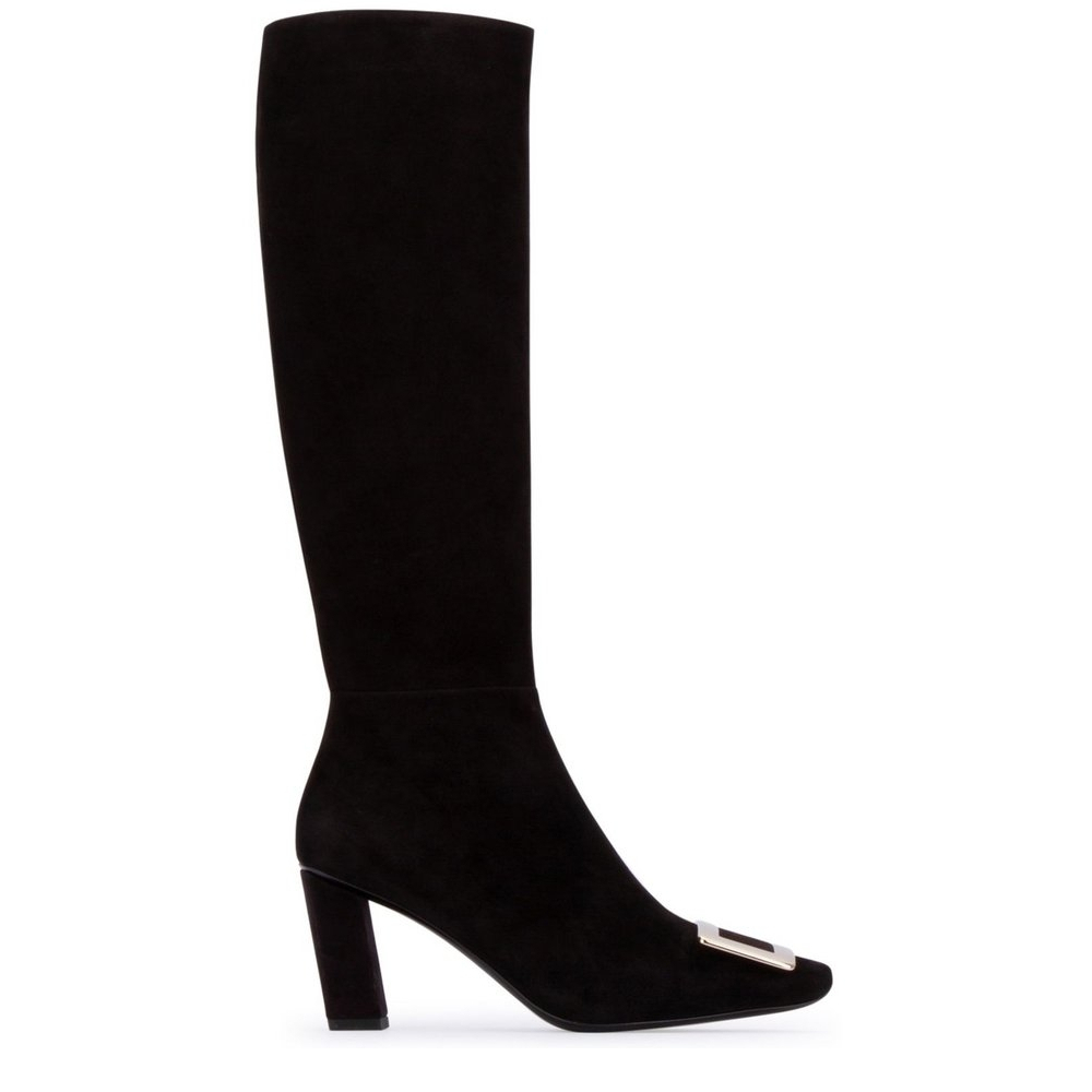 Bottes 'Buckle-Detailed Square-Toe' pour Femmes