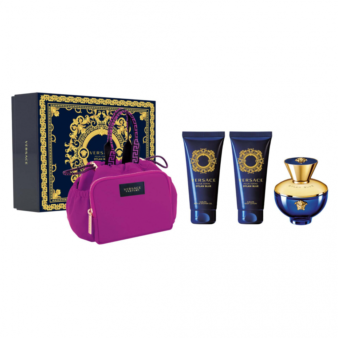 'Dylan Blue Pour Femme' Perfume Set - 4 Pieces