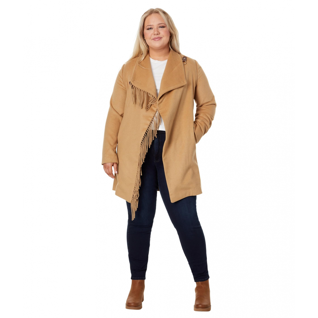 Veste 'Fringe Drape Front' pour Femmes