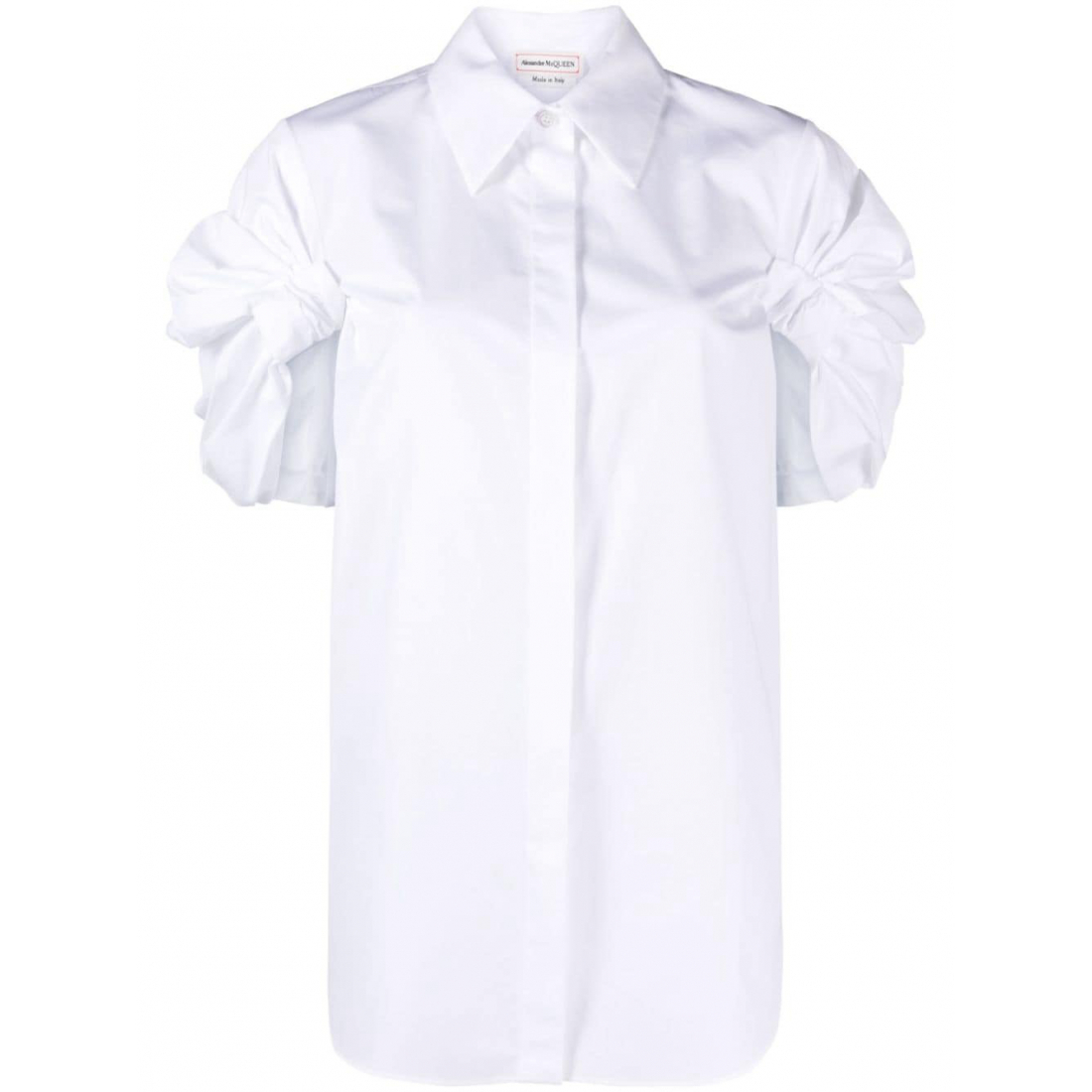 'Ruched-Detailed' Kurzärmeliges Hemd für Damen