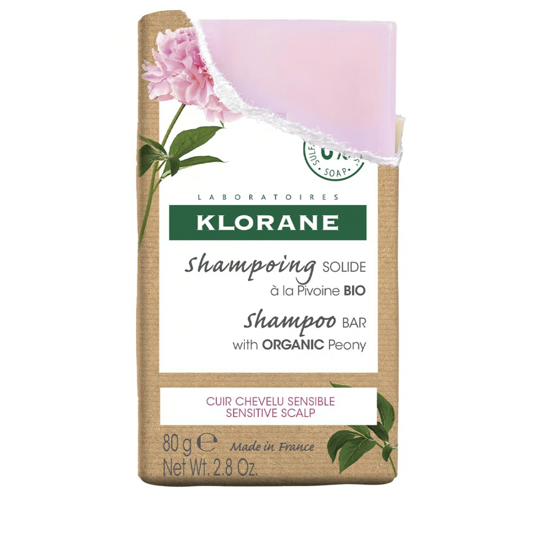Shampoing Solide à La Pivoine BIO - 80 g