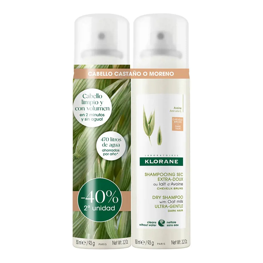 'Extra-Gentle Oatmeal' Dry Shampoo - Brown/Dark Hair 150 ml, 2 Pieces