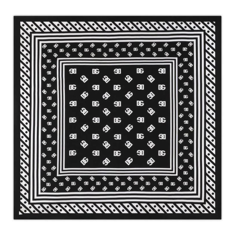 'Logo-Print' Halstuch aus Seide für Damen