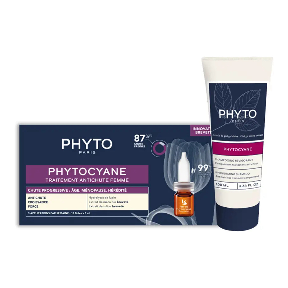 Ensemble anti-chute de cheveux 'Phytocyane Traitement Chute Progressive Pour Femme'