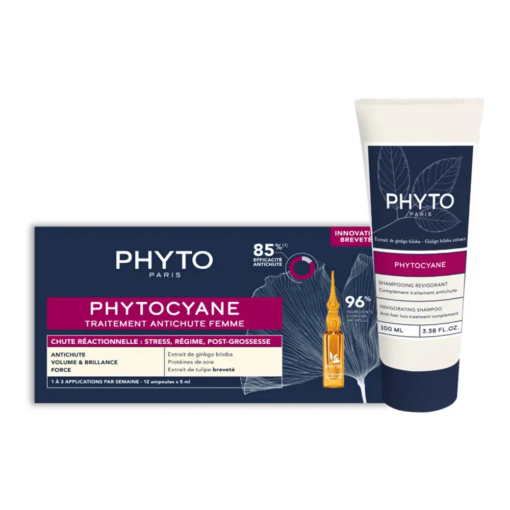 'Phytocyane Traitement Anti-Chute Réaction Femme' Anti-Hair Loss Set